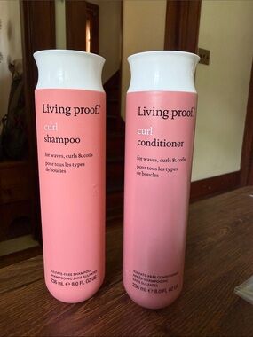 Living Proof Pink Curl Shampoo & Conditioner Set